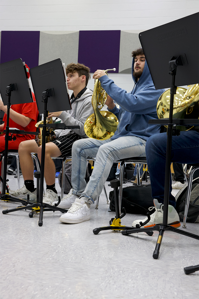 French Horn players with DS550BB Stands